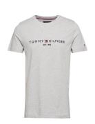 Core Tommy Logo Tee Tops T-shirts Short-sleeved Grey Tommy Hilfiger