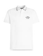 Left Chest Graphic Reg Polo Tops Polos Short-sleeved White Tommy Hilfi...