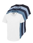 Onsmatt Longy Ss Tee 5-Pack Tops T-shirts Short-sleeved White ONLY & S...