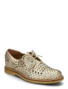 Shoes - Flat - With Lace Sko Med Snøring Lave Gold ANGULUS