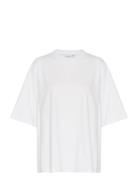 Simmagz Emb Tee Tops T-shirts & Tops Short-sleeved White Gestuz