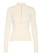 Yasmiagz Zipper Pullover Noos Tops Knitwear Jumpers Cream Gestuz