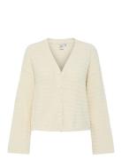 Yascibyl Ls Knit Cardigan Noos Tops Knitwear Cardigans Cream YAS