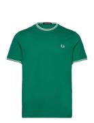 Twin Tipped T-Shirt Designers T-shirts Short-sleeved Green Fred Perry