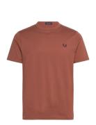 Ringer T-Shirt Tops T-shirts Short-sleeved Brown Fred Perry