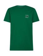 Hilfiger Stack Tee Tops T-shirts Short-sleeved Green Tommy Hilfiger