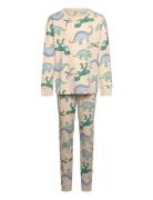 Pyjama Vehicle Dino Pyjamas Sett Beige Lindex