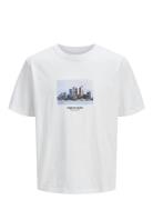 Jorvesterbro Picture Tee Ss Crew Jnr Tops T-shirts Short-sleeved White...