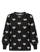 Carmontana Ls Jq O-Neck Knt Tops Knitwear Jumpers Black ONLY Carmakoma