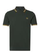 Twin Tipped Fp Shirt Tops Polos Short-sleeved Khaki Green Fred Perry