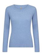 Sc-Dollie Tops Knitwear Jumpers Blue Soyaconcept