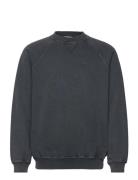 Wbzhang Washed Crew Tops Sweat-shirts & Hoodies Sweat-shirts Black Woo...