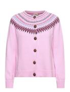 Joelle Cotton Cardigan Tops Knitwear Cardigans Pink Jumperfabriken