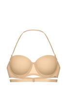 Michelle/Solution Bandeau Lingerie Bras & Tops Wired Bras Beige Dorina