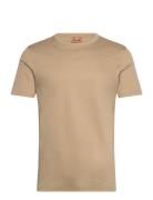 Perry Crunch O-Ss Tee Tops T-shirts Short-sleeved Beige Mos Mosh Galle...