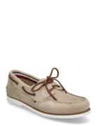 Th Boat Shoe Core Suede Båtsko Sko Beige Tommy Hilfiger