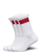 3P Qs Rib Label Cc Underwear Socks Regular Socks White HUGO