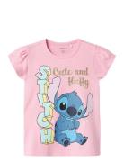 Nmffolly Stitch Ss Top Noos Wdi Tops T-shirts Short-sleeved Pink Name ...