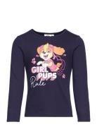 Tshirt Tops T-shirts Long-sleeved T-shirts Navy Paw Patrol