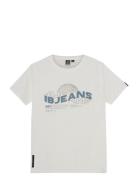 T-Shirt Ibjeans Tops T-shirts Short-sleeved White Indian Blue Jeans