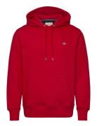 Reg Shield Hoodie Tops Sweat-shirts & Hoodies Hoodies Red GANT