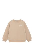 Sweater Over D Print Tops Sweat-shirts & Hoodies Sweat-shirts Beige Da...