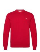 Classic Cotton C-Neck Tops Knitwear Round Necks Red GANT