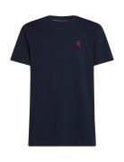 Monogram Imd Tee Tops T-shirts Short-sleeved Navy Tommy Hilfiger