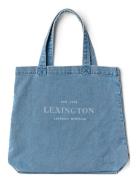 Washed Denim Shopper Shopper Veske Blue Lexington Clothing