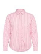 Reg Poplin Striped Shirt Tops Shirts Long-sleeved Pink GANT