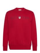 Graphic C-Neck Sweat Tops Sweat-shirts & Hoodies Sweat-shirts Red GANT