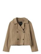 Nkfmadelin Trench Coat Short Tynn Jakke Skalljakke Beige Name It