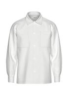 Slh-Brody Sun Overshirt Ls Noos Tops Overshirts White Selected Homme