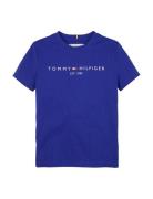 U Corp Logo Ess Tee Ss Tops T-shirts Short-sleeved Blue Tommy Hilfiger