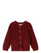 Nmfemlen Lis Ls Knit Card Lil Tops Knitwear Cardigans Burgundy Lil'Ate...