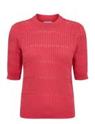 Nunicky Pullover - Gots Tops Knitwear Jumpers Red Nümph