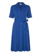 Demi Dress Dresses Wrap Dresses Blue Jumperfabriken