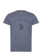 Uspa T-Shirt Archibald Men Tops T-shirts Short-sleeved Blue U.S. Polo ...