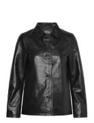 Leah Leather Worker Jacket Skinnjakke Skinnjakke Black Jofama