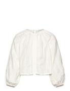 Cotton Blouse With Embroidered Details Tops Blouses & Tunics White Man...