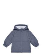 Hood Quilted Coat Parkas Jakke Navy Mango