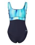 Womens Shaping Contoureclipse Printed Swimsuit Sport Swimsuits Navy Sp...