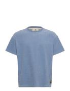 Akvillads Corduroy S/S Tee Tops T-shirts & Tops Short-sleeved Blue Ane...