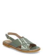 Sandals - Flat - Open Toe - Op Flate Sandaler Green ANGULUS