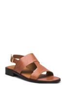 Sandals - Flat Flate Sandaler Brown ANGULUS