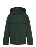 Hooded Water-Repellent Parka Parkas Jakke Green Mango