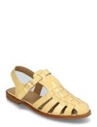 Sandals - Flat - Closed Toe - Op Flate Sandaler Yellow ANGULUS