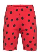 Dots Aop Bike Shorts Bottoms Shorts Red Mini Rodini