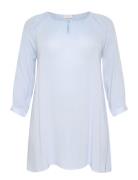 Kcami 3/4 Sl Tunic Tops Tunics Blue Kaffe Curve