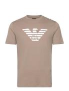 T-Shirt Designers T-shirts Short-sleeved Beige Emporio Armani